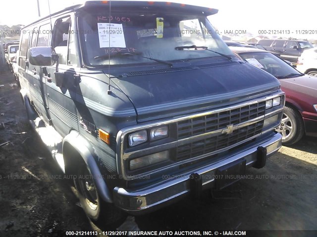 2GBEG25K2N4125166 - 1992 CHEVROLET G20 BLUE photo 1