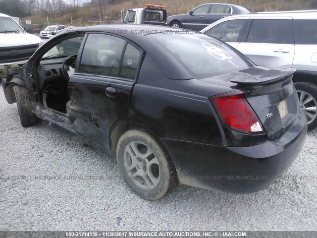 1G8AL52F24Z115804 - 2004 SATURN ION LEVEL 3 BLACK photo 3