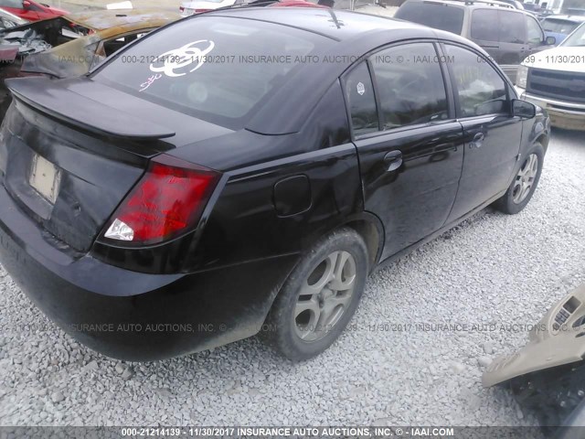 1G8AL52F24Z115804 - 2004 SATURN ION LEVEL 3 BLACK photo 4
