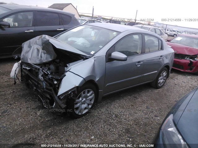 3N1AB6AP0CL678089 - 2012 NISSAN SENTRA 2.0/2.0S/SR/2.0SL GRAY photo 2