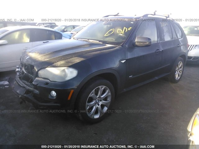 5UXFE835X8L160302 - 2008 BMW X5 4.8I BLACK photo 2