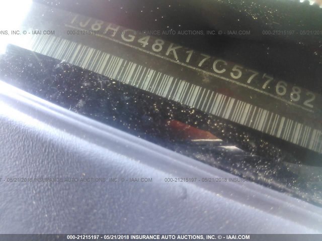 1J8HG48K17C577682 - 2007 JEEP COMMANDER BLUE photo 9