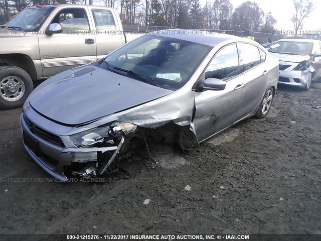 1C3CDFBB4FD131750 - 2015 DODGE DART SXT GRAY photo 2