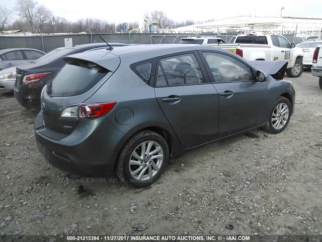 JM1BL1L71D1751669 - 2013 MAZDA 3 I GRAY photo 4