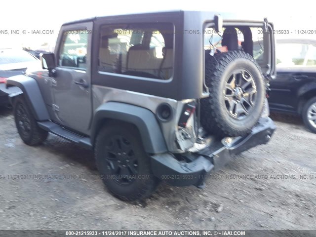 1C4AJWAG0GL140039 - 2016 JEEP WRANGLER SPORT SILVER photo 3