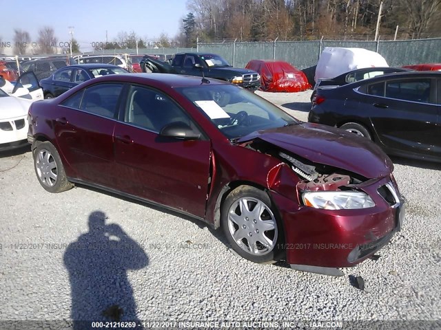 1G2ZG57B384206090 - 2008 PONTIAC G6 SE MAROON photo 1