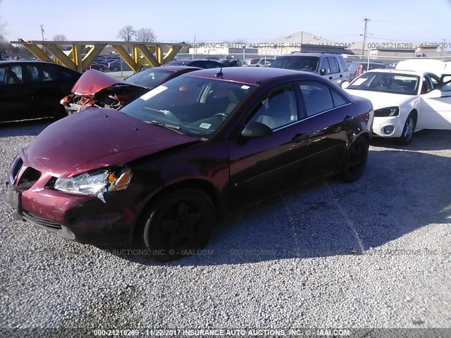 1G2ZG57B384206090 - 2008 PONTIAC G6 SE MAROON photo 2