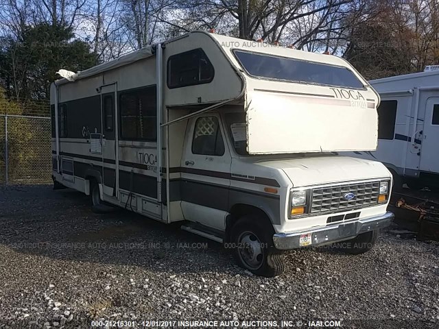 1FDKE30G2LHA73302 - 1990 FORD ECONOLINE E350 CUTAWAY VAN CREAM photo 1