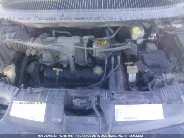 1B4GP45342B625283 - 2002 DODGE CARAVAN SPORT MAROON photo 10