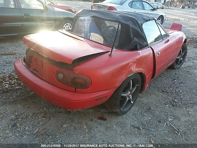 JM1NA3511M1216607 - 1991 MAZDA MX-5 MIATA RED photo 4