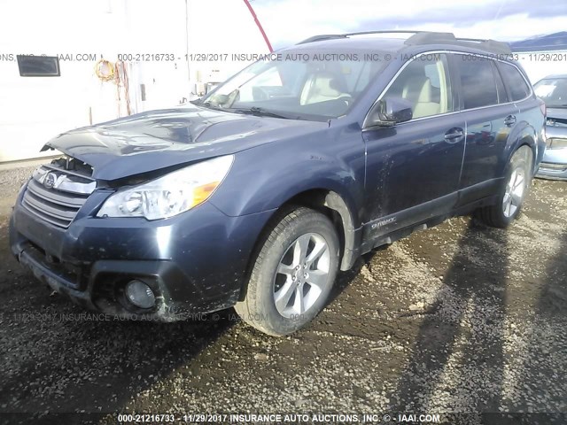 4S4BRBCCXD3236039 - 2013 SUBARU OUTBACK 2.5I PREMIUM BLUE photo 2