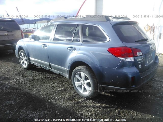 4S4BRBCCXD3236039 - 2013 SUBARU OUTBACK 2.5I PREMIUM BLUE photo 3