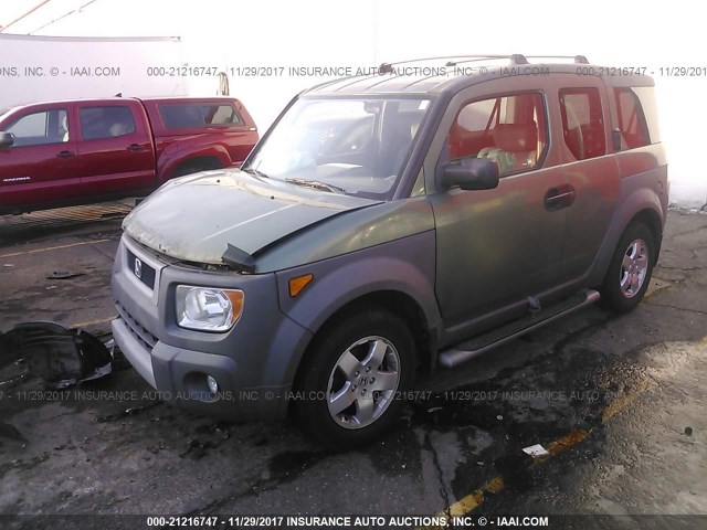 5J6YH27533L049862 - 2003 HONDA ELEMENT EX GREEN photo 2