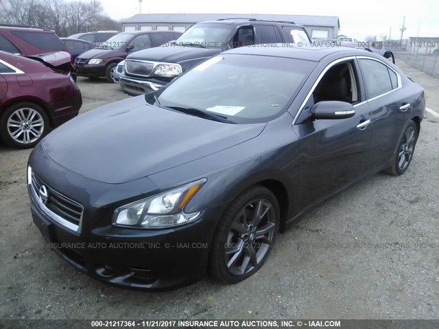 1N4AA5AP1DC827994 - 2013 NISSAN MAXIMA S/SV GRAY photo 2