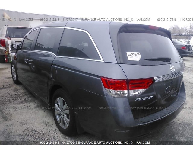 5FNRL5H69GB071701 - 2016 HONDA ODYSSEY EXL ნაცრისფერი ფოტო 3
