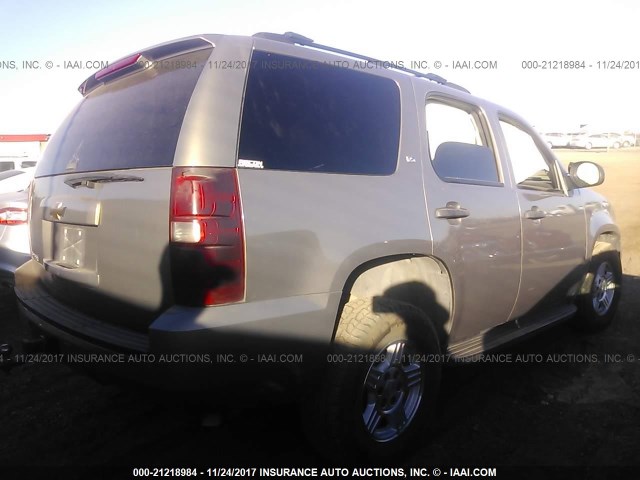 1GNFC13017R105131 - 2007 CHEVROLET TAHOE C1500 BROWN photo 4