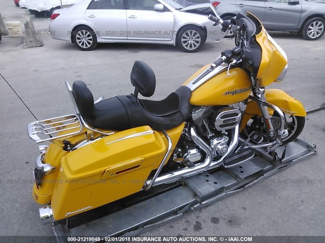 1HD1KBM19DB603079 - 2013 HARLEY-DAVIDSON FLHX STREET GLIDE YELLOW photo 4