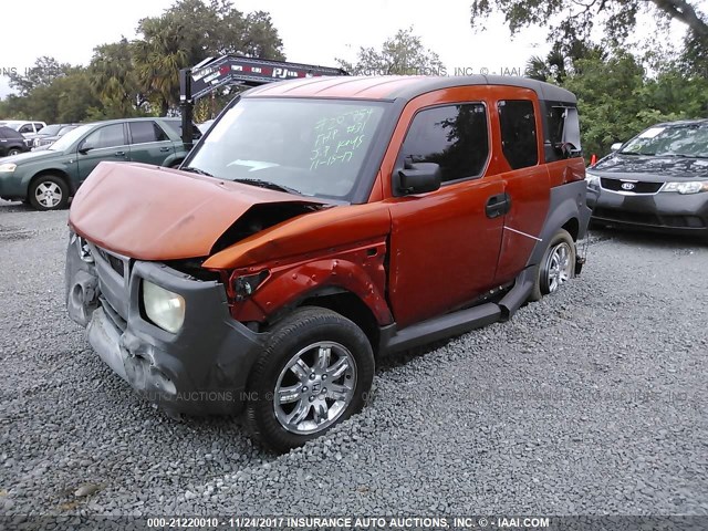 5J6YH18385L007262 - 2005 HONDA ELEMENT LX ORANGE photo 2