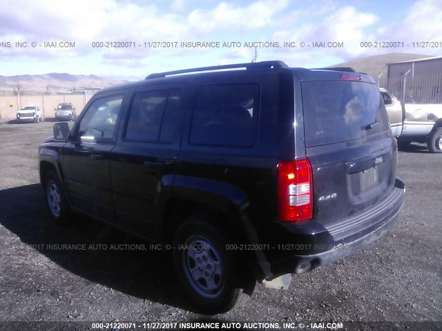 1C4NJRBB4FD283588 - 2015 JEEP PATRIOT SPORT BLACK photo 3