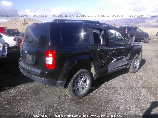 1C4NJRBB4FD283588 - 2015 JEEP PATRIOT SPORT BLACK photo 4