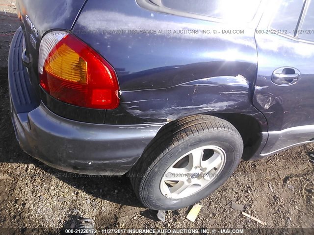 KM8SC13E64U696466 - 2004 HYUNDAI SANTA FE GLS/LX BLUE photo 6