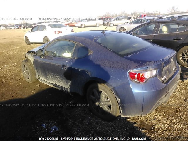 JF1ZNAA19D1721249 - 2013 TOYOTA SCION FR-S ლურჯი ფოტო 3