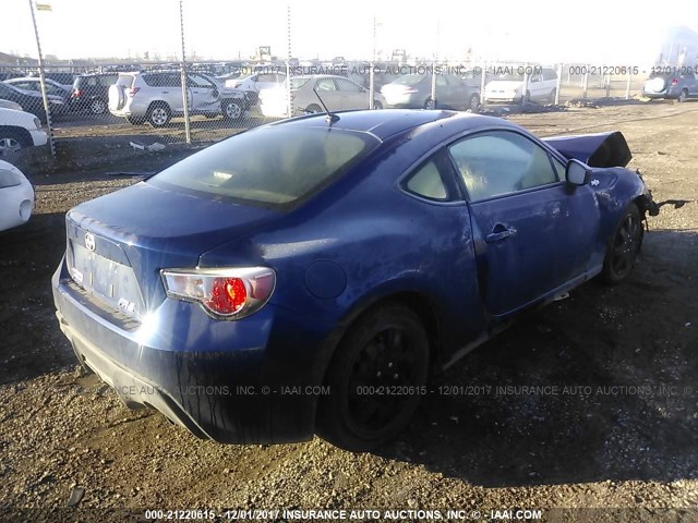 JF1ZNAA19D1721249 - 2013 TOYOTA SCION FR-S ლურჯი ფოტო 4