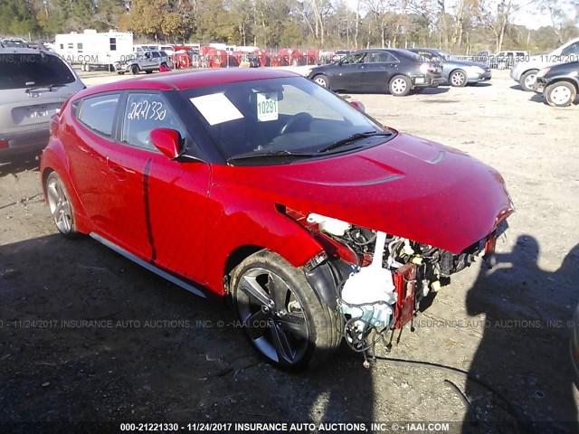 KMHTC6AE3DU123772 - 2013 HYUNDAI VELOSTER TURBO RED photo 1