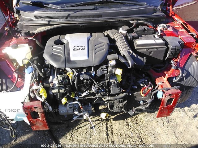 KMHTC6AE3DU123772 - 2013 HYUNDAI VELOSTER TURBO RED photo 10