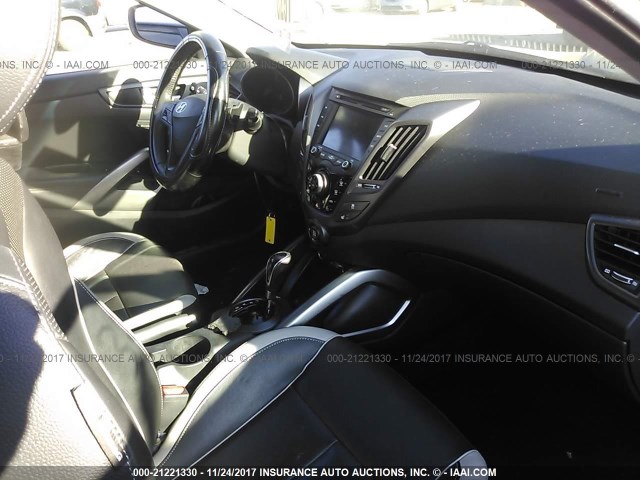 KMHTC6AE3DU123772 - 2013 HYUNDAI VELOSTER TURBO RED photo 5