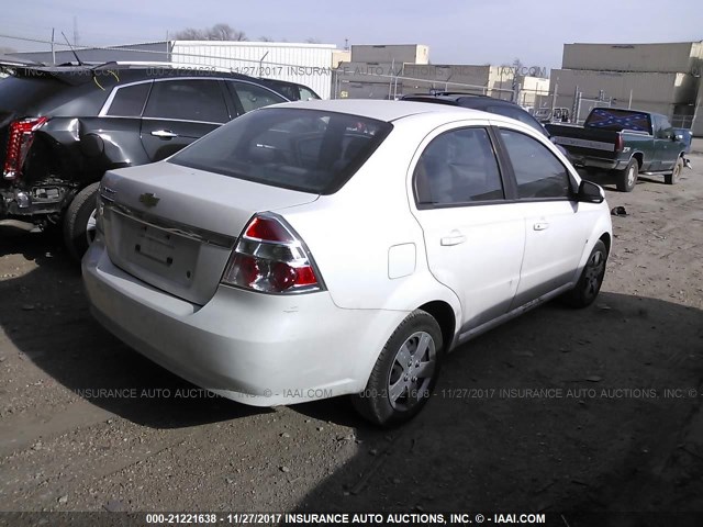 KL1TD56E99B400603 - 2009 CHEVROLET AVEO LS/LT 白色 照片 4