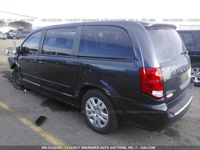 2C4RDGBG6ER251066 - 2014 DODGE GRAND CARAVAN SE BLACK photo 3