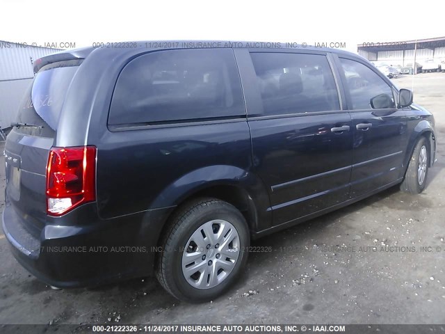 2C4RDGBG6ER251066 - 2014 DODGE GRAND CARAVAN SE BLACK photo 4