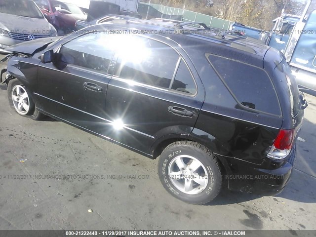 KNDJD733765527603 - 2006 KIA SORENTO EX/LX BLACK photo 3