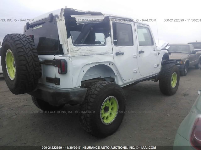 1C4BJWDG2HL727666 - 2017 JEEP WRANGLER UNLIMITE SPORT WHITE photo 4