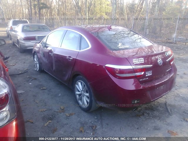 1G4PS5SK2C4148552 - 2012 BUICK VERANO RED photo 3