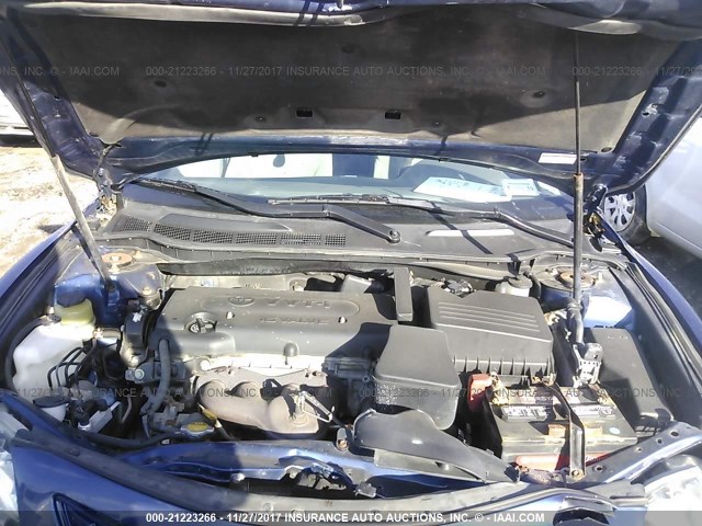 4T1BE46K48U218761 - 2008 TOYOTA CAMRY CE/LE/XLE/SE BLUE photo 10