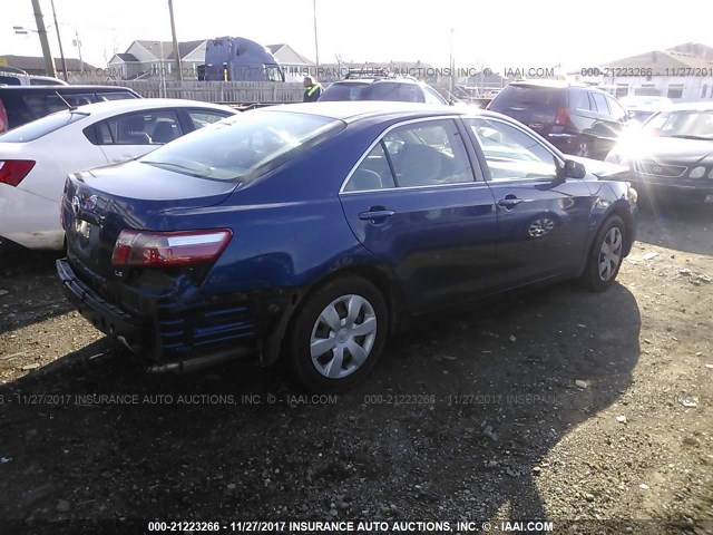 4T1BE46K48U218761 - 2008 TOYOTA CAMRY CE/LE/XLE/SE BLUE photo 4