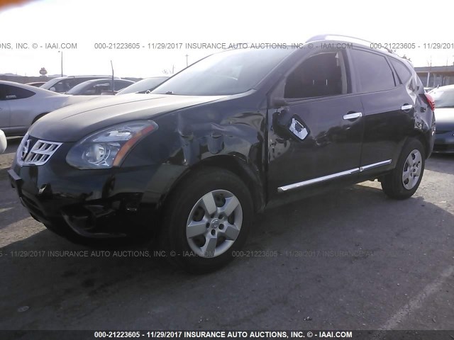 JN8AS5MV6FW766827 - 2015 NISSAN ROGUE SELECT S BLACK photo 2