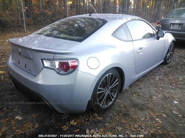 JF1ZNAA11D2730733 - 2013 TOYOTA SCION FR-S SILVER photo 4