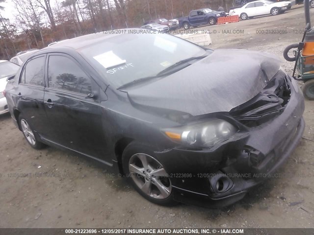 2T1BU4EE3BC572262 - 2011 TOYOTA COROLLA S/LE BLACK photo 1