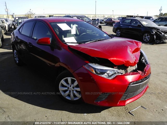 5YFBURHE1GP366986 - 2016 TOYOTA COROLLA L/LE/LE PLS/PRM/S/S PLS RED photo 1