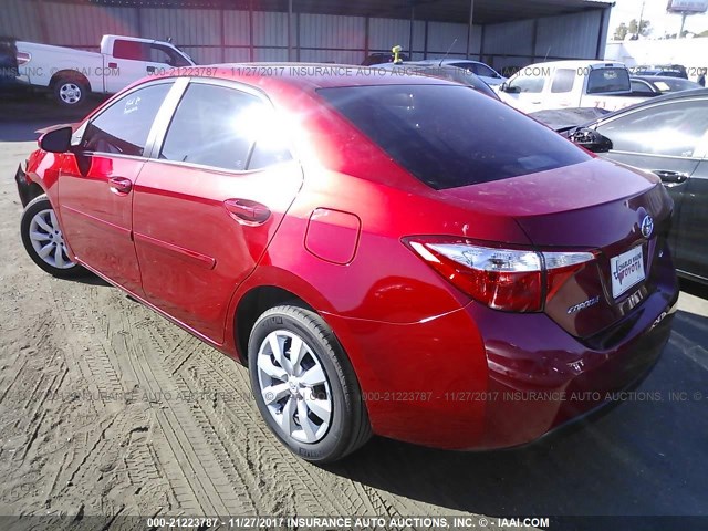 5YFBURHE1GP366986 - 2016 TOYOTA COROLLA L/LE/LE PLS/PRM/S/S PLS RED photo 3