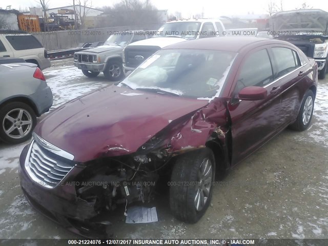 1C3CCBBB8DN545178 - 2013 CHRYSLER 200 TOURING RED photo 2