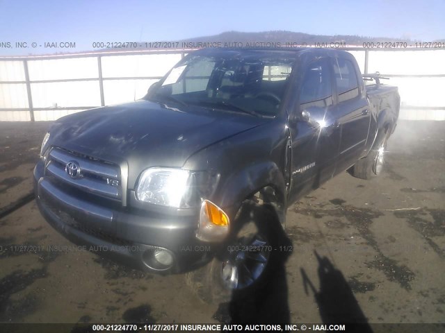 5TBDT44116S504977 - 2006 TOYOTA TUNDRA DOUBLE CAB SR5 GRAY photo 2