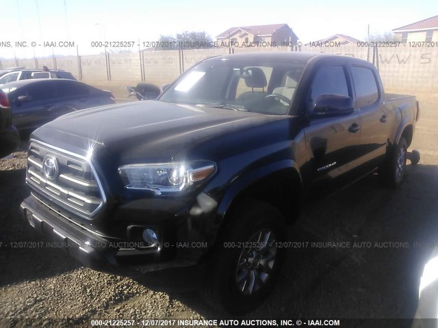 3TMDZ5BN9GM003094 - 2016 TOYOTA TACOMA DBL CAB/SR5/TRD SPORT/OR BLACK photo 2