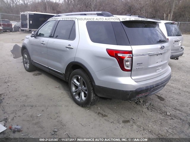 1FM5K8F86DGC30310 - 2013 FORD EXPLORER LIMITED GRAY photo 3