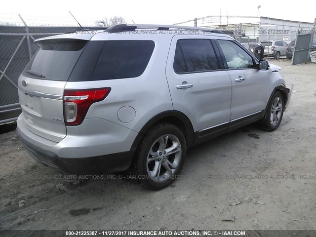 1FM5K8F86DGC30310 - 2013 FORD EXPLORER LIMITED GRAY photo 4