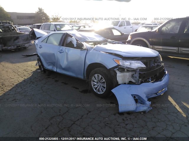 4T4BF1FK8CR201102 - 2012 TOYOTA CAMRY SE/LE/XLE BLUE photo 1