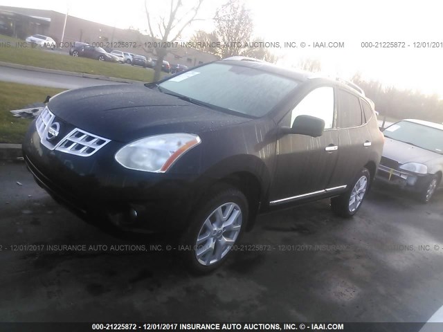 JN8AS5MV5DW615586 - 2013 NISSAN ROGUE S/SV BLACK photo 2